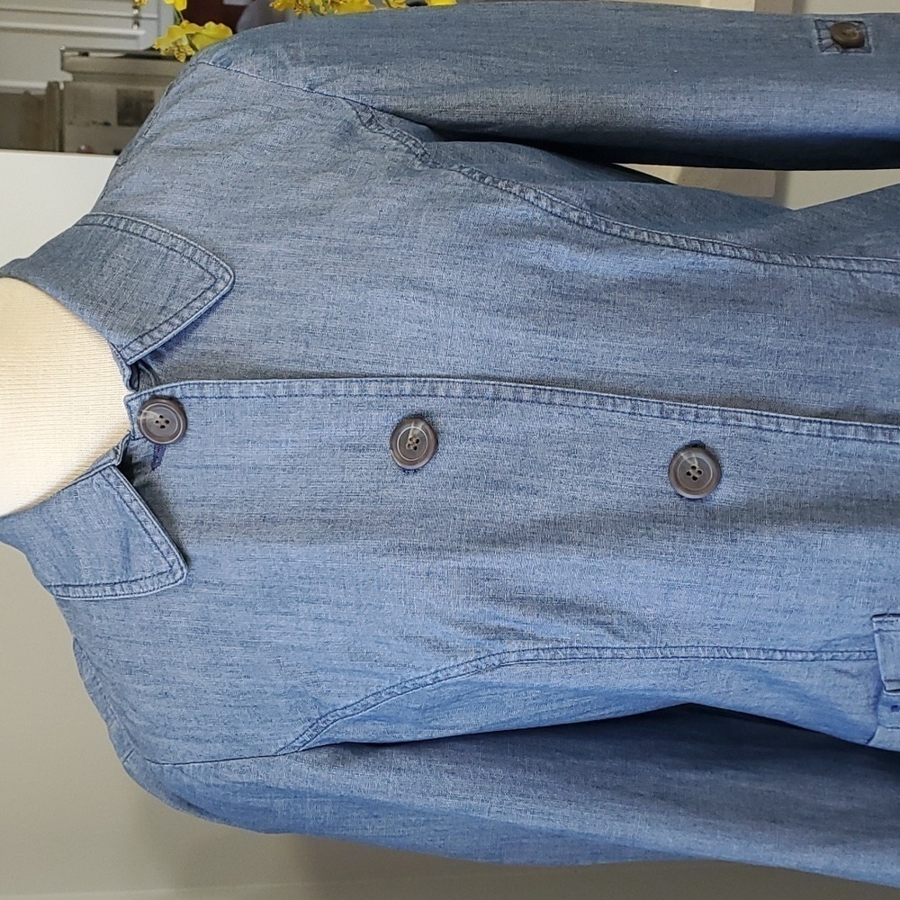 Charter Club Light Blue Denim Button-Down Shirt Jacket - Picture 2 of 14